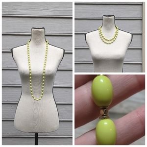 NWT Tanya Creations Green Beaded Long 20.5in Statement Necklace